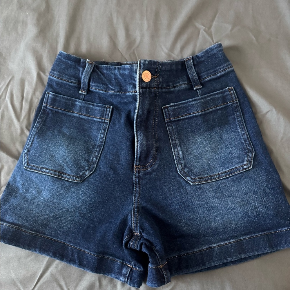 LC Lauren Conrad Dark Blue Jean Shorts